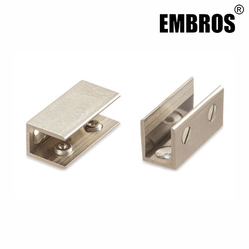 Brass Glass Square U - Bracket